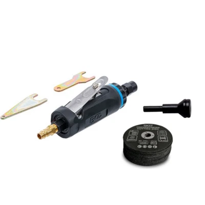 MINI MEULEUSE DROITE POLISSEUSE PNEUMATIQUE AVEC AXE PORTE MEULES ET 10 MEULES - Imagen 1 de 4