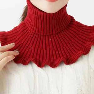 Knitted Hooded Scarf for Women Winter Cold Weather Neck Wrap Korean Style Tie - Picture 1 of 14