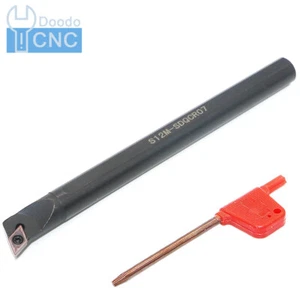 Portaherramientas de torneado interno CNC 10*7,5° S12M SDQCR07 12 mm x 150 mm + 1 pieza DCMT070204 - Imagen 1 de 7