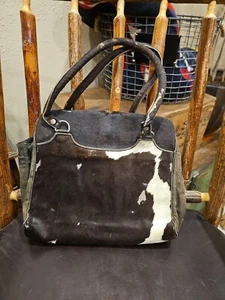 VINTAGE hair On Cowhide Purse Collectable Display - Picture 1 of 8