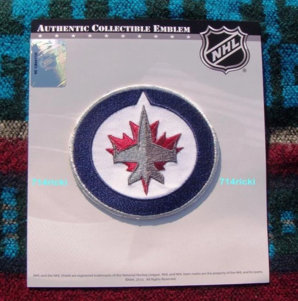 Parche con logotipo primario pequeño de Winnipeg Jets coleccionista oficial NHL 2011 - presente Foto 1 de 1