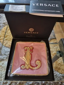 VERSACE ALPHABET HOLIDAY ALPHABET L Bowl 12 cm square flat Rosenthal  porcelain - Picture 1 of 4