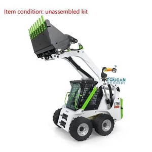 LESU Metal Painted 1/14 Wheeled Skid-Steer RC Hydraulic Loader Aoue LT5H Light - Picture 1 of 12