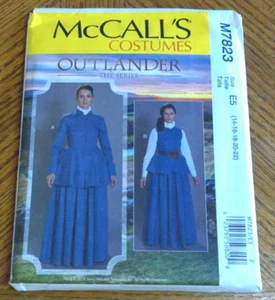 McCalls Kostümmuster M7823 Ms OUTLANDER Claire Jacke & Weste mit Schößchen 14-22 - Bild 1 von 2