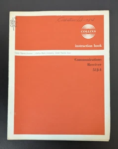 Manuel d'instructions récepteur de communication Collins 51J-4 MANUEL ORIGINAL 1962 - Photo 1/18