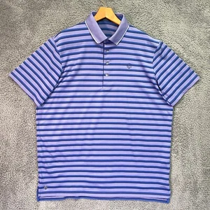 Greyson Herren Golf Polo XL Performance gestreift lila Polyester Elasthan - Bild 1 von 19