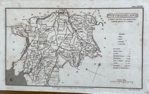 ANTIQUE MAP WESTMORELAND 1808 BY BENJAMIN CAPPER PUBLISHED E PHILIPS UNCOLOURED - Picture 1 of 3