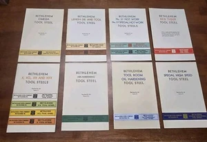 RARE LOT OF 8 Vintage 1937 Bethlehem Steel Tool Steel Booklets VERY NICE - Picture 1 of 11