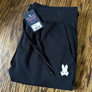 *NEW* Men Psycho Bunny Wilkes Sweat Pants Black (B6P261W1FT 001), Sz SM - XL - Picture 1 of 4