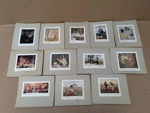 12 Antique Old Vintage Art Extension Society Print Cards Famous Paintings Rare - Picture 1 of 15