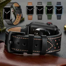 Apple Watch Armband Dots Echtes Leder Uhrenband Für iWatch serie 7 6 5 4 3 45mm