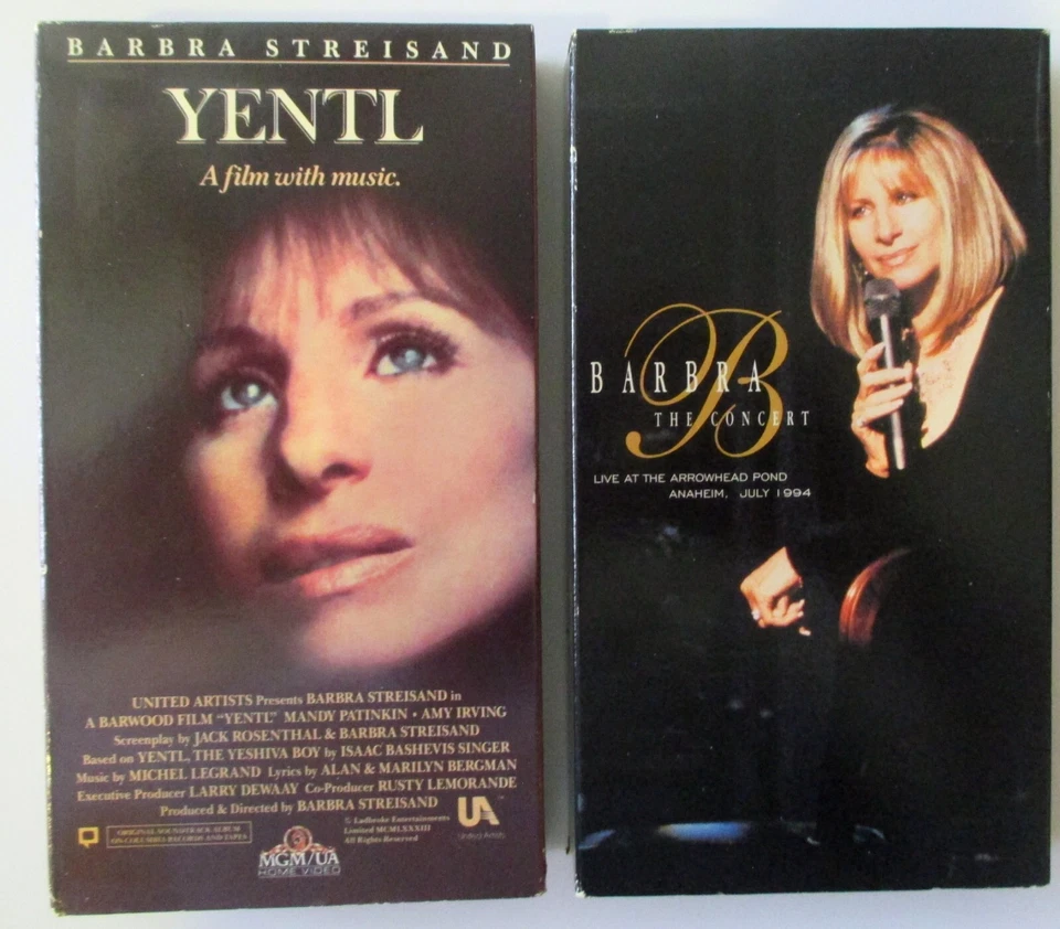 Two Barbra Streisand VHS Movies - "Ventl" and "Barbra The Concert"  Foto 1 de 1