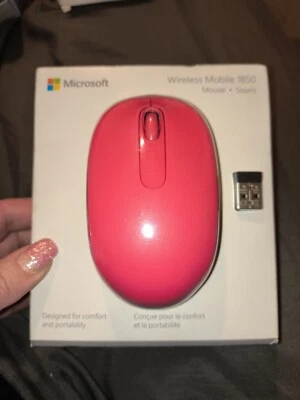 Microsoft Wireless Mobile 1850 Mouse - Red - Free Shipping - Image 1 of 4