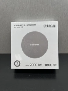 Digiera LPS2000M 512GB Portable Magnetic SSD 2000 MB/s USB-C Grey iPhone 15/16 - Picture 1 of 4