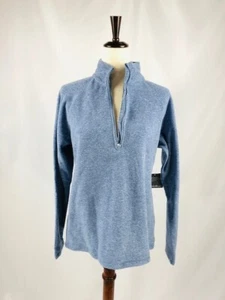 Eddie Bauer Women's FastFleece RaglanPullover 1/4Zip SweaterDustblue Size:M NWT! - Picture 1 of 8
