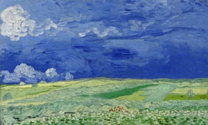 WHEAT FIELD UNDER THUNDER CLOUDS 1890 IMPRESSIONISM PAINTING BY VAN GOGH REPRO - Picture 1 of 3