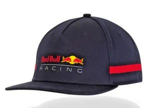 Red Bull Racing F1 Team NAVY Flat Brim Cap w/ Red Stripe. AUTHENTIC. NWT. - Picture 1 of 15