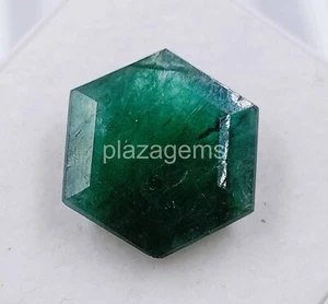 Green Emerald 16 Ct Natural Hexagon Cut EGL Certified Loose Gemstone 24JQ - Picture 1 of 7
