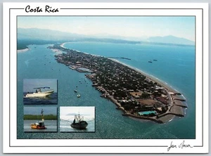 Postcard Costa Rica Puntarenas Aerial View Jean Mercier 1994 - Picture 1 of 2