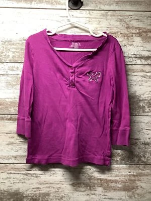 Old Navy - Camiseta de manga larga con cuello en V para niñas - Talla S 6-7 - Granate Foto 1 de 4