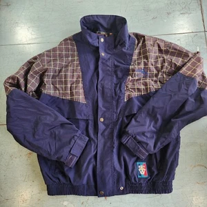 Vintage Sunice Plaid Button Up/zipper Golf Windbreaker Jacket Sz M Pebble Beach - Picture 1 of 11