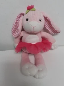 Baby Aspen rosa weiß Kaninchen Plüschtier Kuscheltier Spielzeug mit Tutu und Rose - Bild 1 von 7