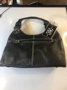M.C. BOLSO DE MANO MONEDERO NEGRO 100% CUERO usado. MC-3428 - Imagen 1 de 10