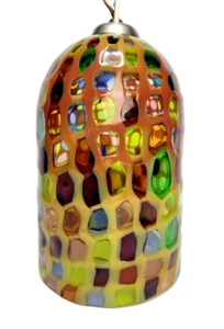 HANS PETER NEIDHARDT for Oggetti Colorful Murano Mosaic Art Glass Pendant Light - Picture 1 of 8