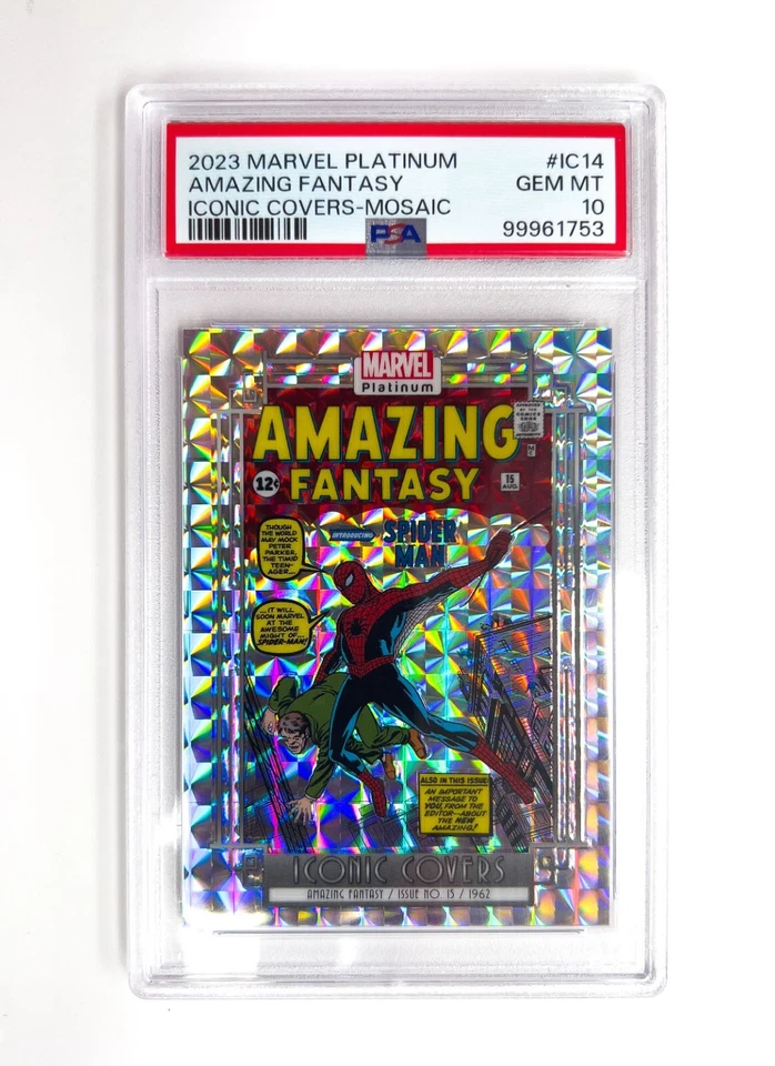 2023 Marvel Platinum Iconic Covers Mosaic Amazing Fantasy (Spider-Man)#14 PSA 10 - Image 1 of 2