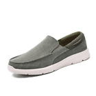 Mens Casual Slip On Loafer Boat Shoes Comfortable Flats Walking Canvas Sneakers