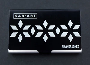 SALE BUSINESS CARD CASE HOLDER ID PERSONALISED LASER ENGRAVED METAL ALUMINIUM - Picture 1 of 4