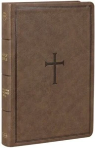 CSB Giant Print Reference Bible, Brown LeatherTouch, Red Letter, Present .. NEW - Imagen 1 de 1