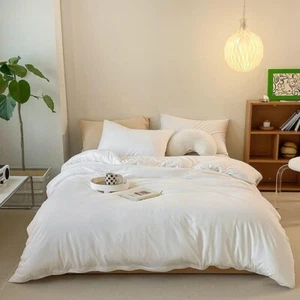 Clothknow King Size 3 Piece White Comforter Set - Picture 1 of 3
