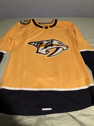 Nashville Predators Gold Adidas Blank Jersey Size 46 Cover