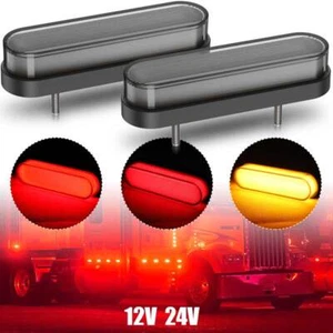 2x 4" LED Camión Parada Luz Trasera Freno Trasero Fluido Señal de Giro DRL Rojo+Ámbar - Imagen 1 de 13