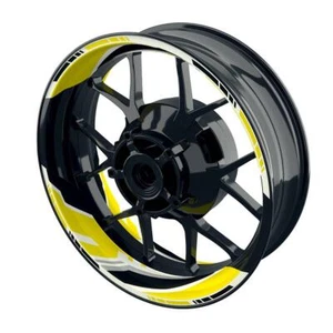 Felgenaufkleber Motorrad Wheelsticker StreetGang weiss Supermoto - Picture 1 of 2