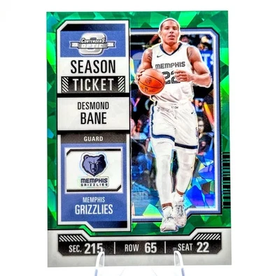 Desmond Bane 2023-24 Contenders Optic Green Ice /5 Season Ticket #93 Prizm SSP - Image 1 of 4