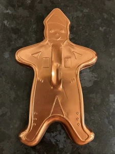 Vintage Cookie Cutter Gingerbread Man 6” Copper Tone Aluminum - Picture 1 of 2