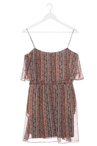 MANGO Vestido tipo overol Mujeres Talla EU 38 marrón-negro-rojo look casual - Imagen 1 de 5