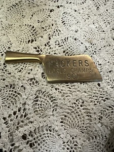 Vintage Wisconsin Green Packers World Champs 1961 Brass Cleaver Rare - Picture 1 of 3