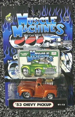 Muscle Machines 53 Chevy Pickup 1:64 #01-13 Orange Will Combine Fast Shipping!  - Image 1 of 2