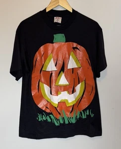 Zucca vintage anni 80 Big Jack-O-Lantern Halloween S.S. T-shirt grafica stampa puff XL - Foto 1 di 6