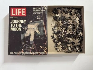 Puzzles, LIFE 1969 Journey to the Moon 500 Piece Jigsaw Puzzle with Poster - Picture 1 of 4