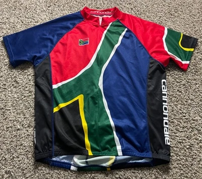 Camiseta de ciclismo Cannondale Sudáfrica para hombre 2X 3/4 cremallera manga corta Foto 1 de 4