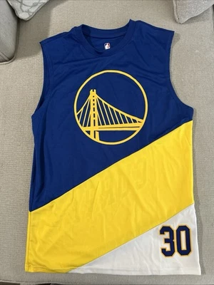 (S) Golden State Warriors Polyester Color Block Sleeveless Jersey 30 Curry NBA - Image 1 of 4