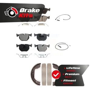 Front Rear Ceramic Disc Brake Pad And Wear Sensor Kit (5Pc) For 2004-2010 BMW X3 - Picture 1 of 1