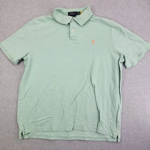 Polo Ralph Lauren XL Shirt Green Teal Short Sleeve Button Pony Classic Fit - Picture 1 of 8