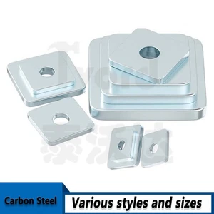 Square Plate Washers Heavy Duty Thick Zinc Plated M6 M8 M10 M12 M14 M16 M18 -M36 - Picture 1 of 6