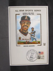 1984 Z SILK CACHET CARD REGGIE JACKSON ALL STAR SPORTS SERIES CANCELED CARD - Picture 1 of 1