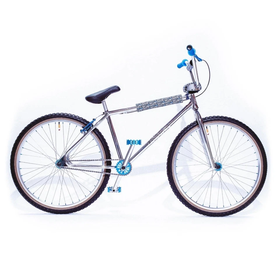 CULT BMX FCKING AWESOME 26" BICYCLE CHROME POLISHED/BLUE/BLACK - Image 1 of 4